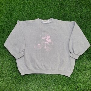 Vintage Y2K Mickey Mouse Sweatshirt Womens Large 23x24 Oversized